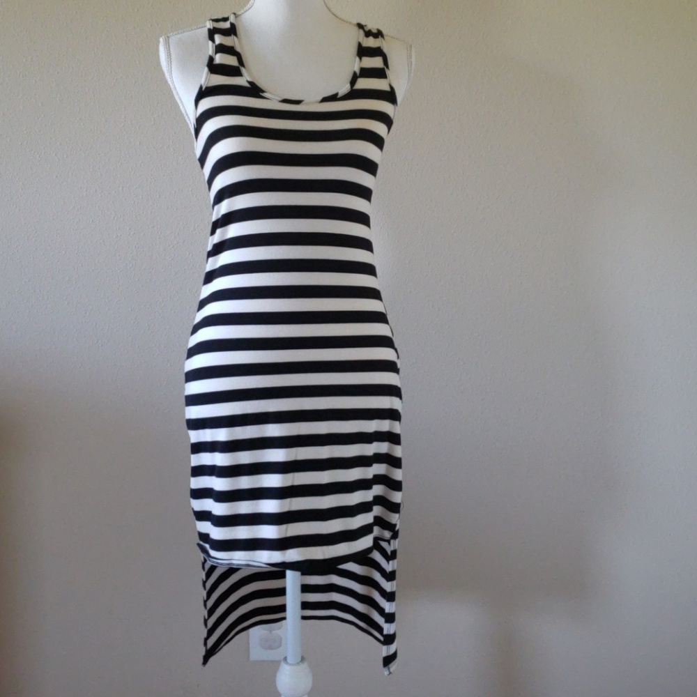 High low stripped dress